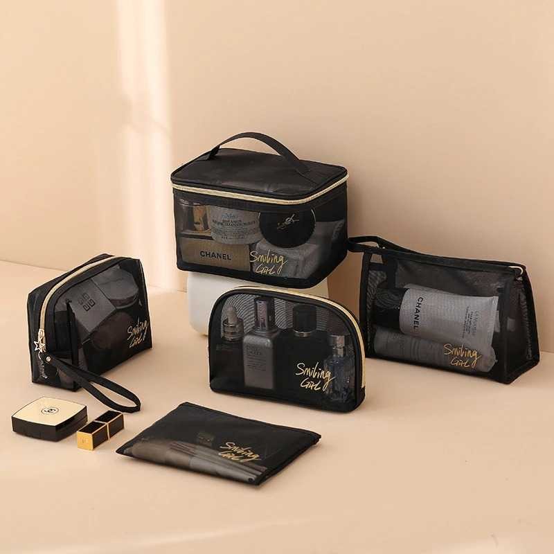 Tas kosmetik tas make up Primal Smiling Girl Tas Make Up Kosmetik Transparent tas makeup mini kecil 