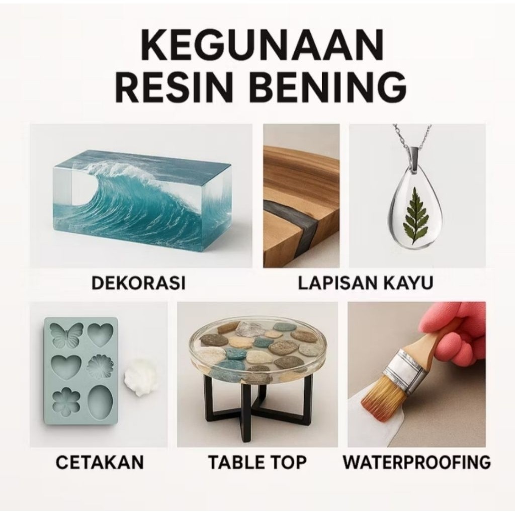 PROMOPaket resin bening katalis talk powder penambal nat marmer granitTERLARIS