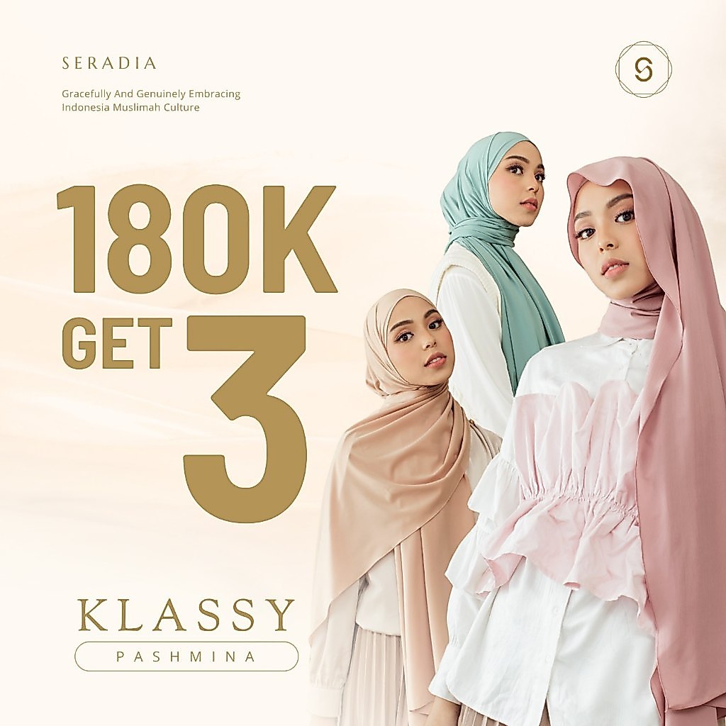 Seradia Hijab - Polos Klassy Pashmina - Seradia X Heidy
