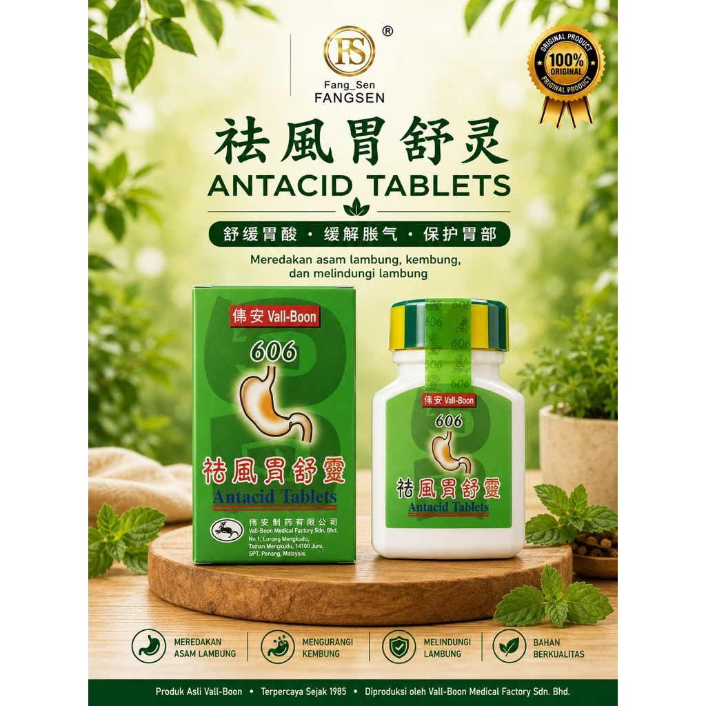 TERMURAH.... 606 Maag Antacid Tablets Original VALL-BOON