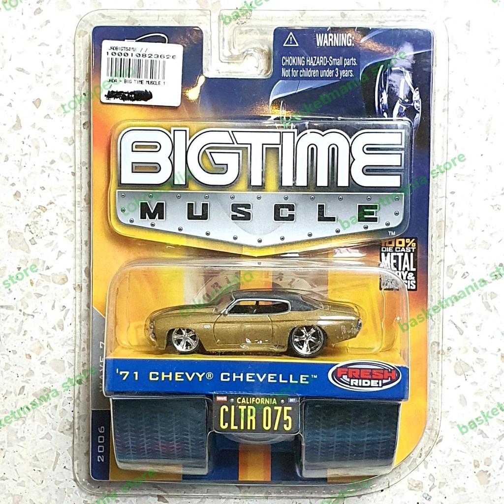 mobilan diecast jada big time muscle 71 chevy chevelle dark gold bigtime 1 64 american