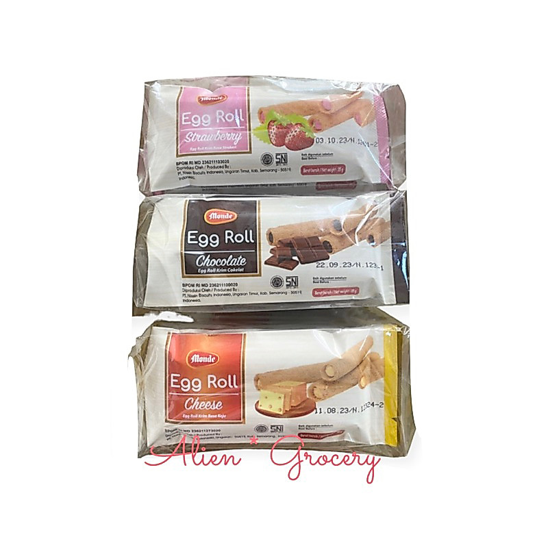 MONDE EGG ROLL Strawberry Chocolate Cheese Stik Stick 350gr