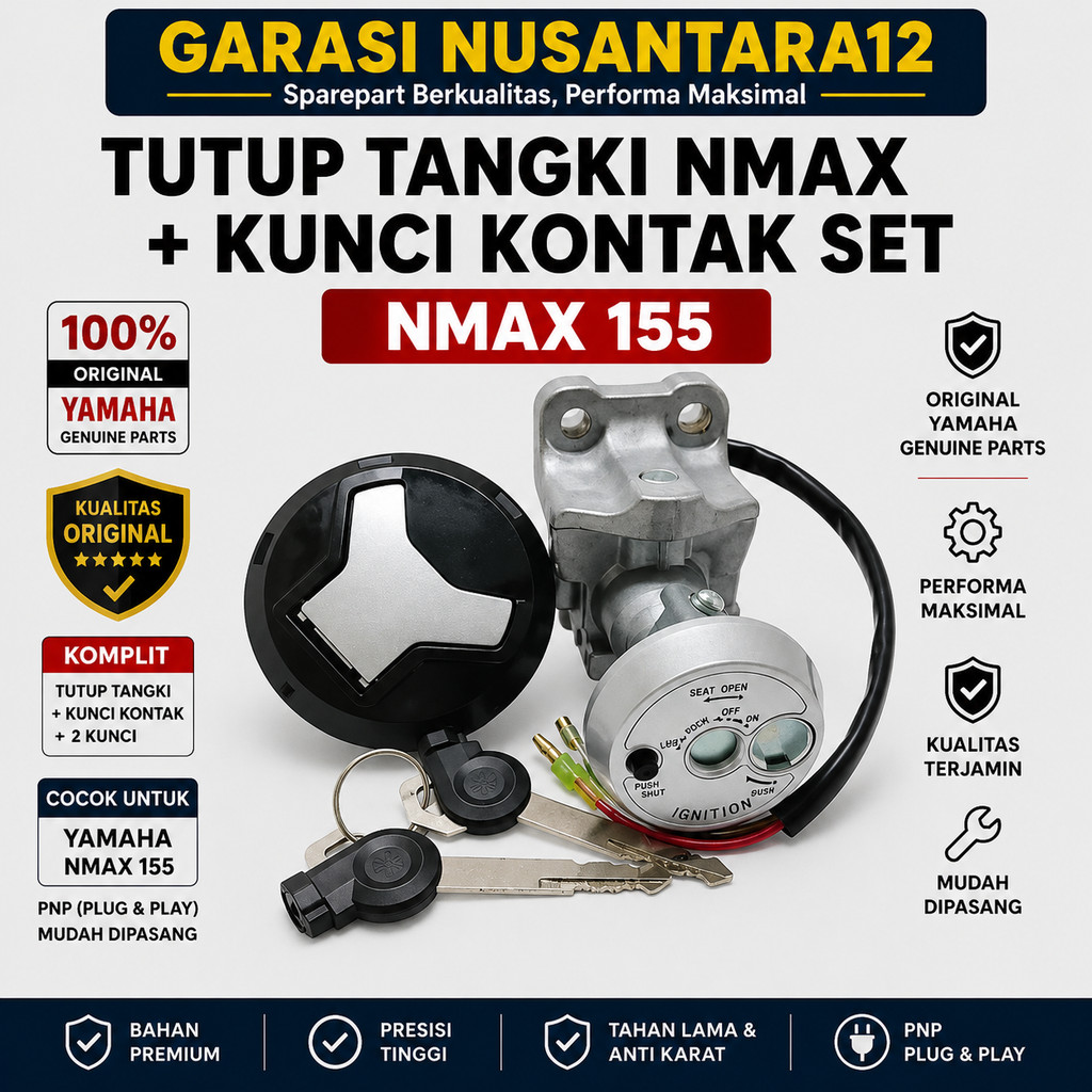TUTUP TANGKI NMAX + KUNCI KONTAK SET NMAX 155