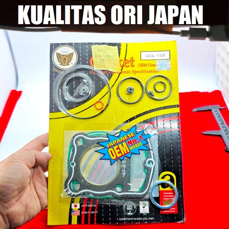(163i) TOPSET + SEAL KLEP GLK CDI GOLDWING japan jepang top set packing gasket glpro cdi neotech glm