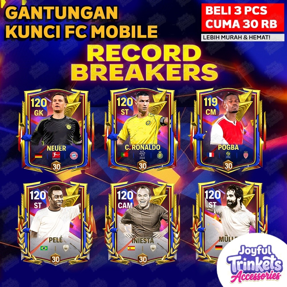 [PROMO] Gantungan Kunci Pemain Bola Gantungan Kunci FC Mobile Record Breakers Ganci Keychain Akrilik