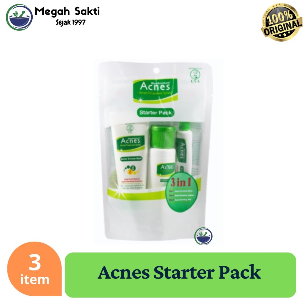 Megah Sakti - Acnes Starter Pack - Paket Travel Perawatan Wajah Jerawat Acne