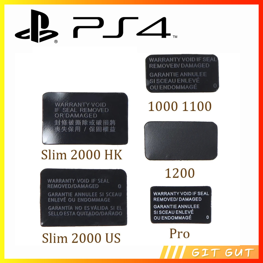 PS4 Fat Slim Pro Mesin Console Stiker Segel Sticker Seal Label Void