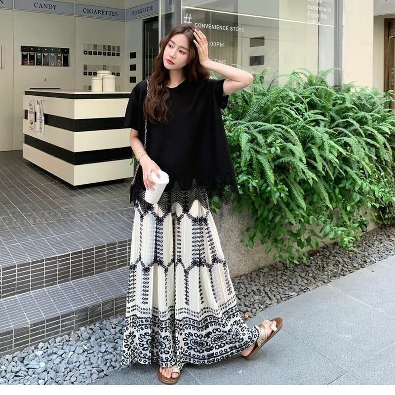 Set Kaos Chiffon Terlaris untuk Wanita Berbadan Montok
