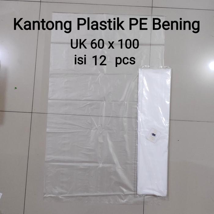 Promo Kantong Plastik PE Bening Uk 35x50 - 40x60 - 50x75 - 60x100 , Plastik PE Besar , Plastik Benin