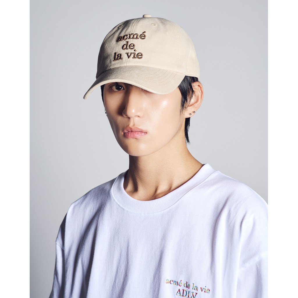 ADLV Cotton Napping 3D Embo Ball Cap Beige - Topi Unisex acme de la vie