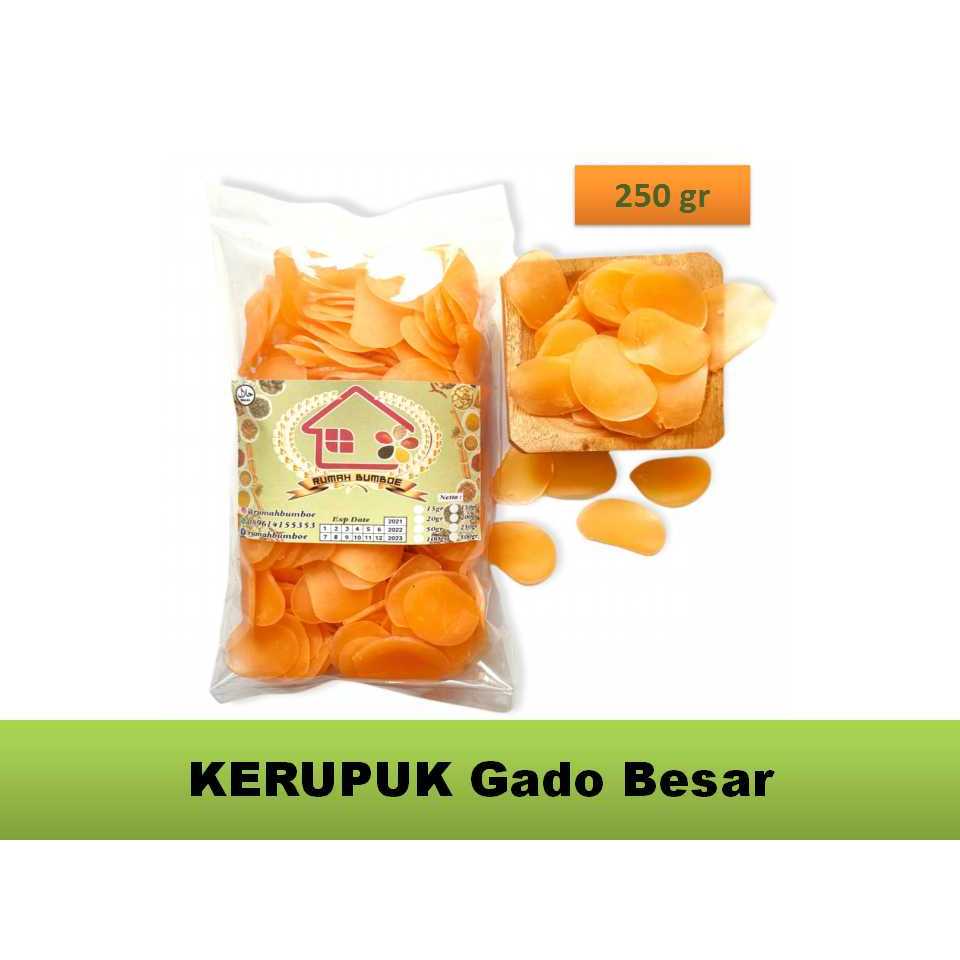 (250Gr) KERUPUK GADO Gado Besar Atau Kerupuk Seblak Oren Mentah Renyah dan Gurih Tanpa Dijemur krupu