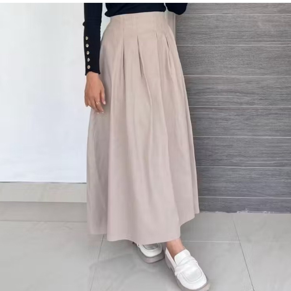Preloved Rok Katun Tebal Premium (Cream)