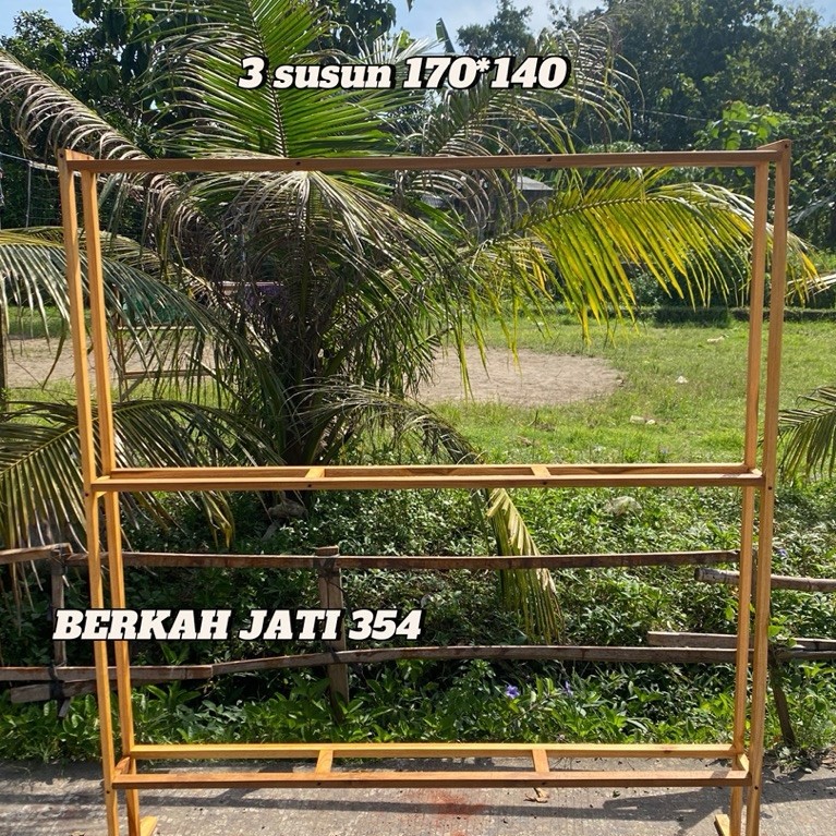 Rak buket bunga /rak buket kayu jati ukuran besar murah handuk sarung baju kecantikan kosmetik skin