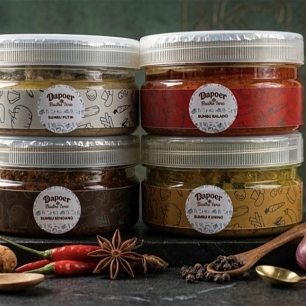 Bumbu dasar putih, merah, kuning dan rendang 200g Homemade