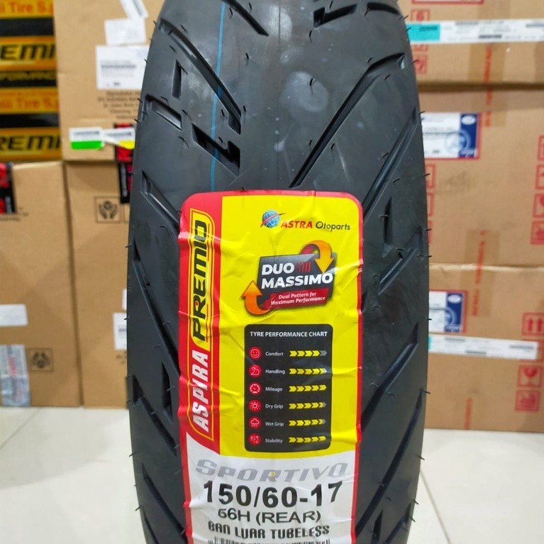 Promo Ban Tubeless Aspira Premio Sportivo 150/60 17 Rear Gratis Pentil