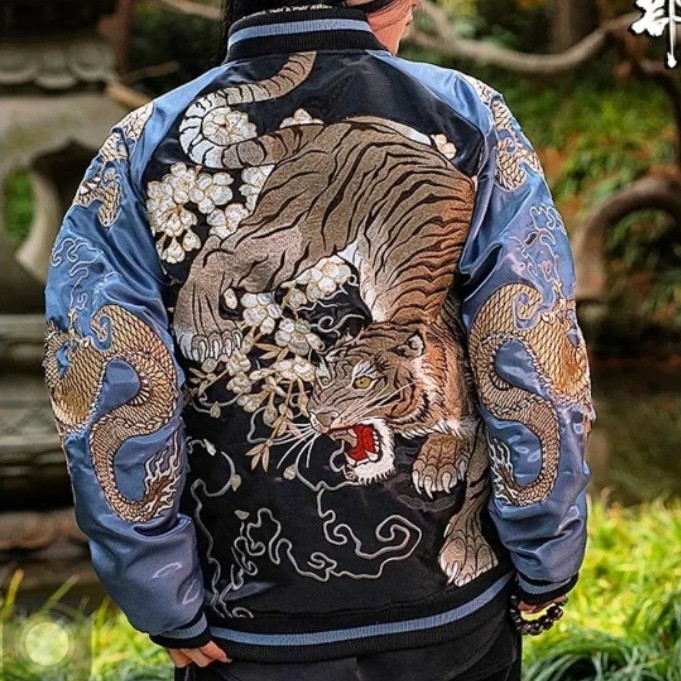 JACKET ORIGINAL SUKAJAN TORA DRAGON ARMS FULL BORDIR ORIGINAL IMPORT