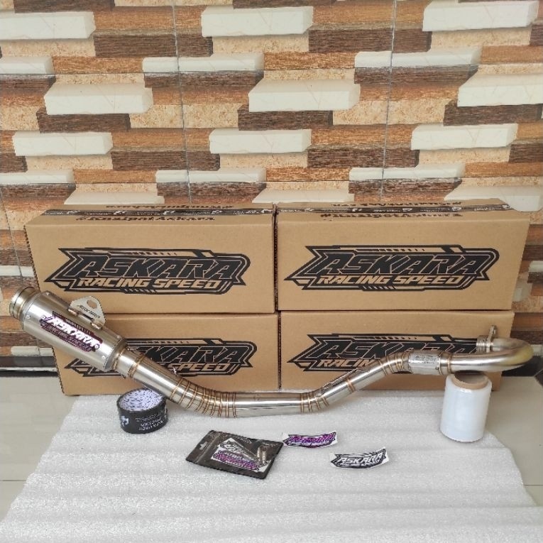 Knalpot CRF 150| KLX 150 BF D-TRACKER WR 155 Kolong Atas type DB-pro original Askara Racing Speed