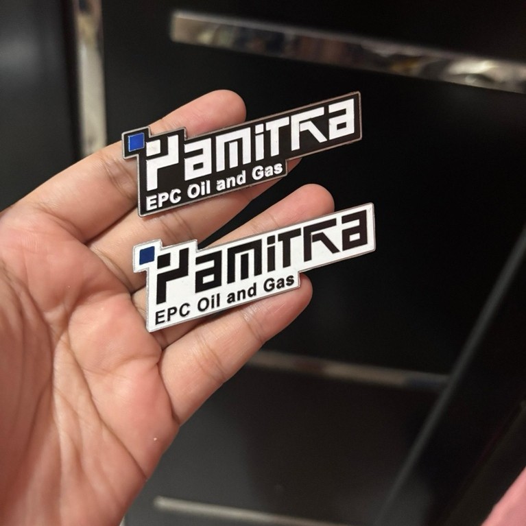pin custom ukuran 7x1,5cm stainless magnet