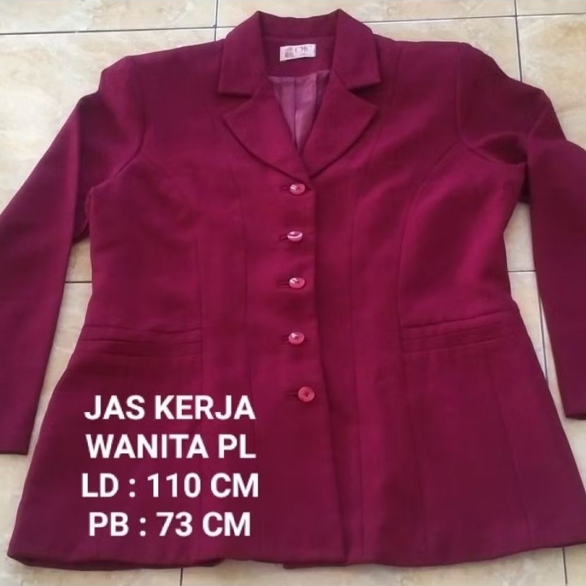 JAS KERJA WANITA PL / BLAZER WANITA PL / BLAZER WANITA MAROON