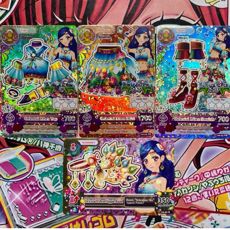 Kartu Aikatsu Premium Sora Kazesawa Bohemian Sky Oriental Libra Coord Zodiac Libra Tops Bottoms Shoe