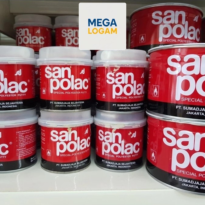 Dempul Sanpolac 250 Gram / Dempul Besi Dempul Mobil + Hardener