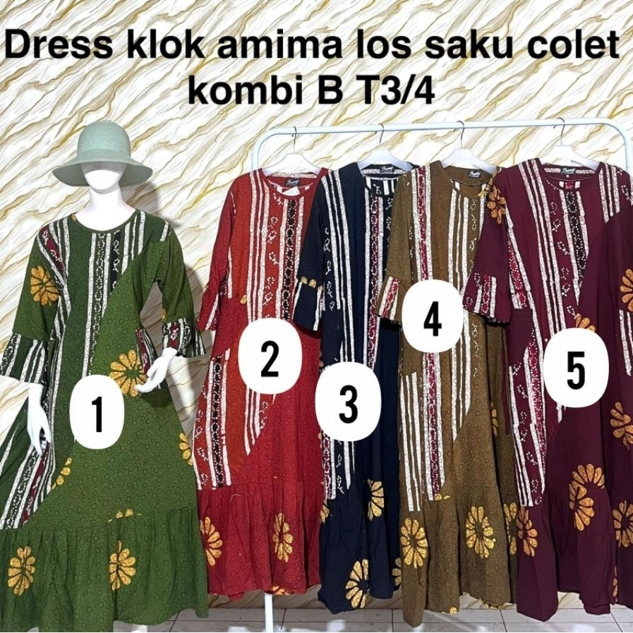 DASTER SEKDRES LENGAN PANJANG SAMMY PEKALONGAN [PELANGI DASTER]