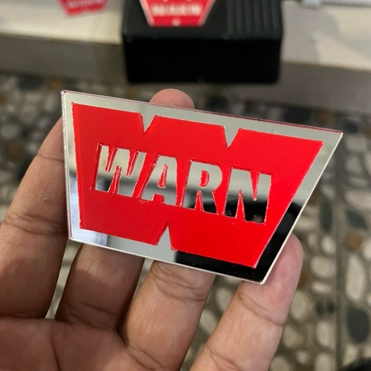 emblem winch WARN logo WARN winch WARN M50 WARN 8274 emblem warn chrome mirror