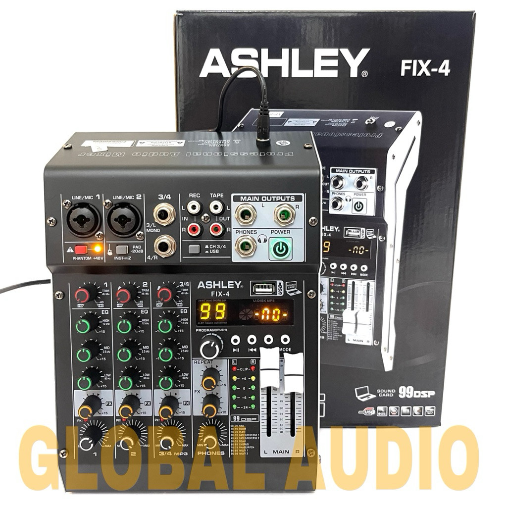 Mixer Audio Ashley FIX - 4 4channel New Model Original Ashley Fix4 Mixing 4 Fix 4 ( Bisa COD )