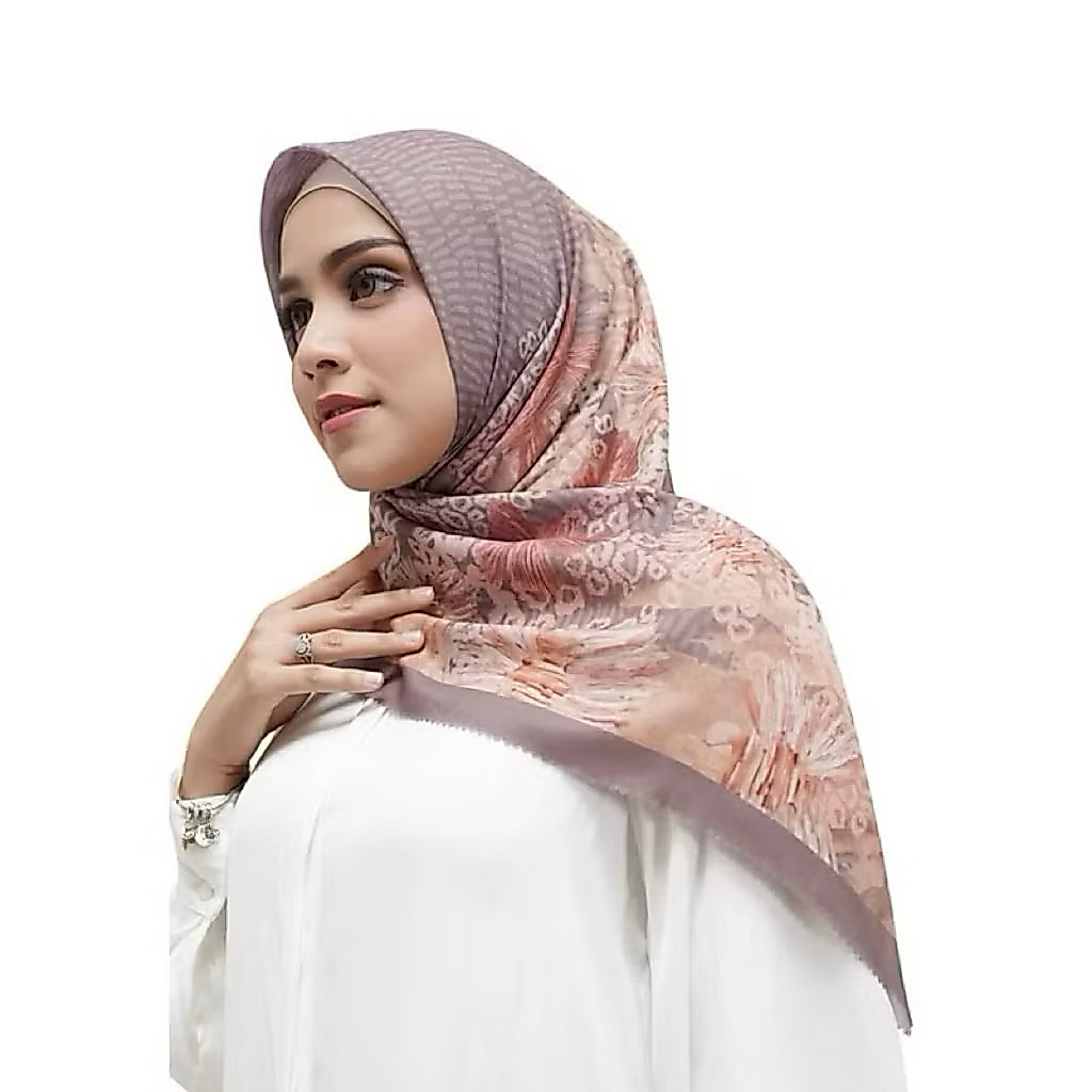 Buttonscarves Les Amities Reborn Voile Square -Taupe