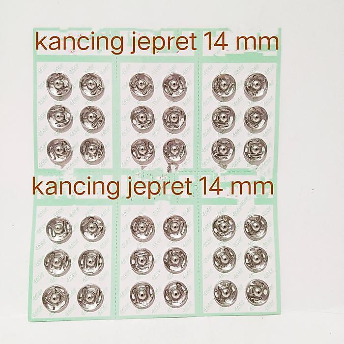 Kancing jepret besi uk12mm,14mm