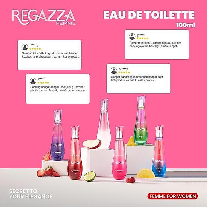Terbaikprod- Regazza Femme Eau De Toilette (Edt) Feminine 100Ml Parfum Nita Ngi 10 Jam