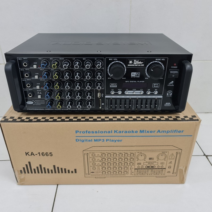 POWER AMPLI BLACKSPIDER KA1665 AMPLI BLACK SPIDER KA 1665 ORIGINAL GARANSI RESMI