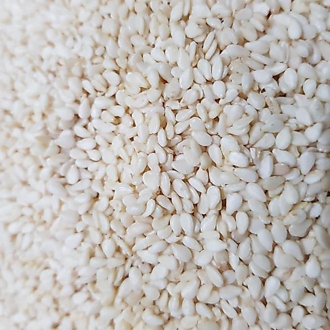 Dryfood- Biji Wijen Putih / White Sesame Seeds Mentah 1 Kg Repack / Grosir