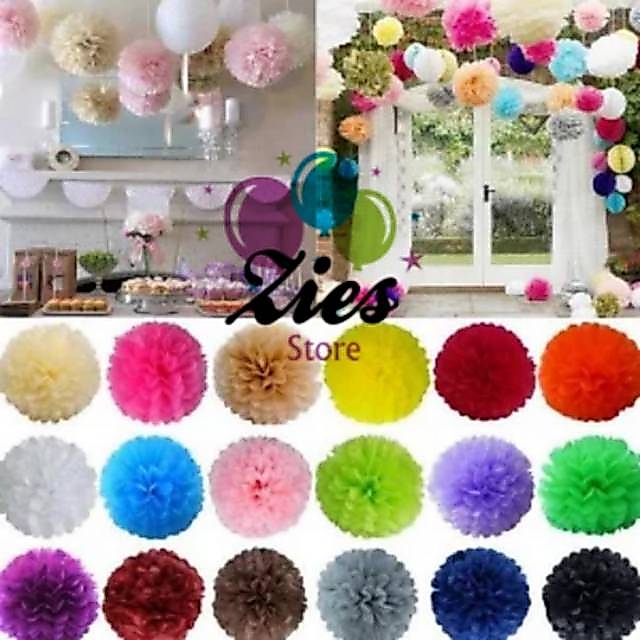 Tissue pompom / pompom kertas 20cm