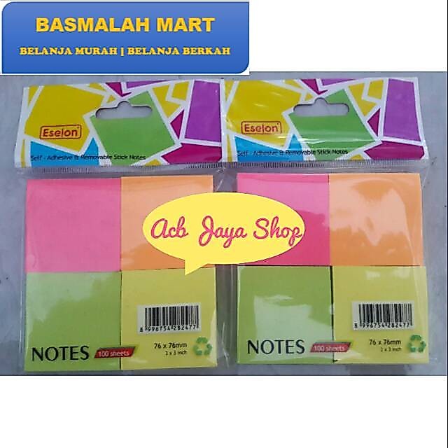 Pembatas Buku Kertas Eselon / Marker / Sticky Note Kertas Eselon Murah (Ilham Berkah Mart)