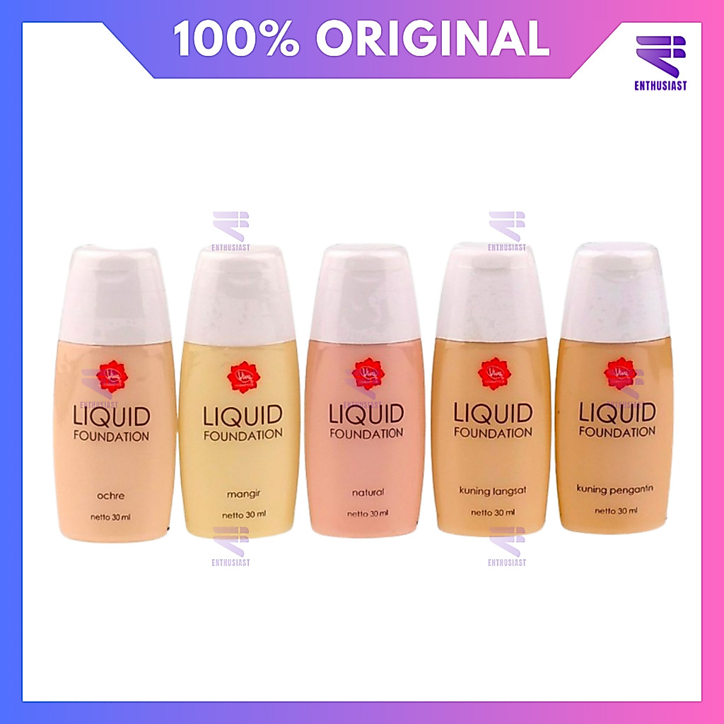 Viva Liquid Foundation 30 ml (Ochre, Mangir, Natural, Kuning Langsat, Kuning Pengantin)