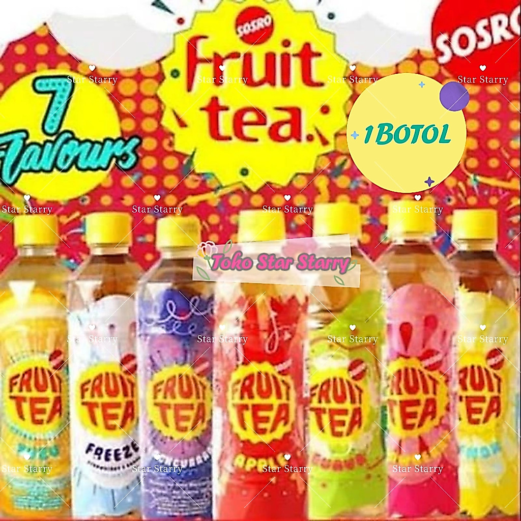 [Per Botol] Teh Fruit Tea Sosro 35Oml Instant Stroberi Freeze Blackcurrant Apel Freeze Apple  Frute 