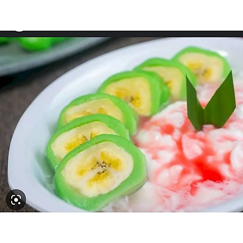 replika makanan pisang ijo, replika makanan pajangan pisang ijo