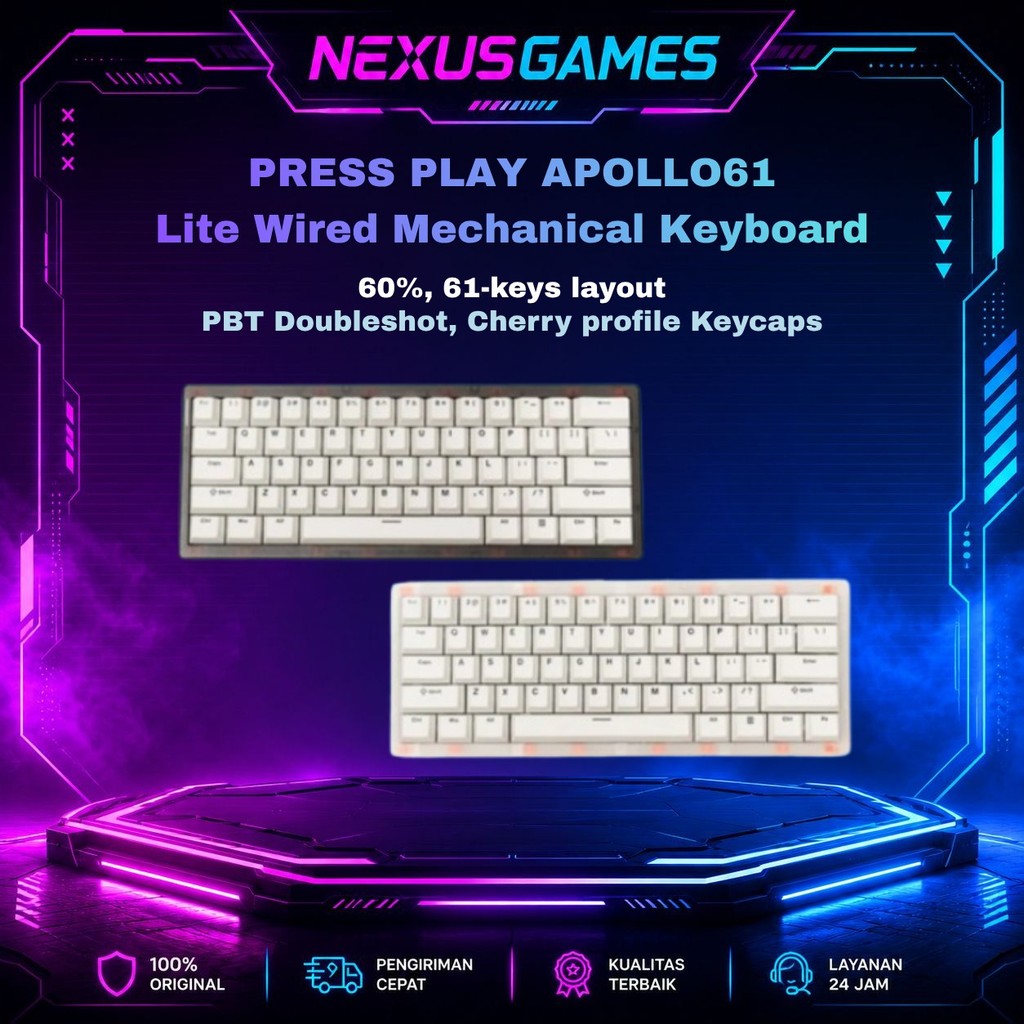 Press Play Apollo61 / Apollo-61 Lite Wired Mechanical Keyboard VIA