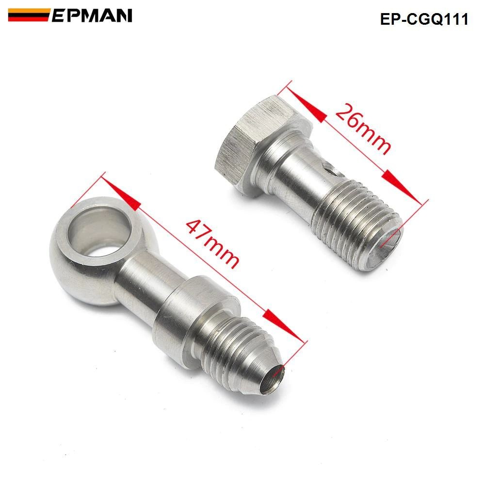 Turbo Banjo Bolt Kit M10 x 1.0 mm to AN4 1.5MM FOR TD025 UNIVERSAL