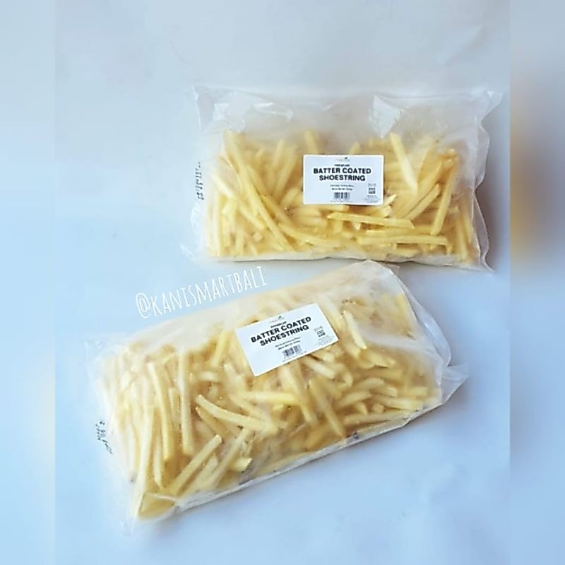 mc cain french fries batter coated shoestring / kentang goreng butter / full buter premium
