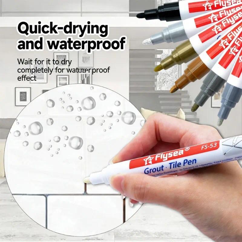 Ceramic Tile Repair Pen for Bathroom Wall Floor Gap Color Restoration Whiteboard Marker