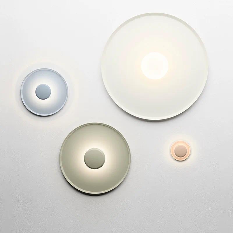 Art moon wall lamp Top Macaron circle lamp minimalist LED Ceiling Lamp background Bedside lamp Bedro