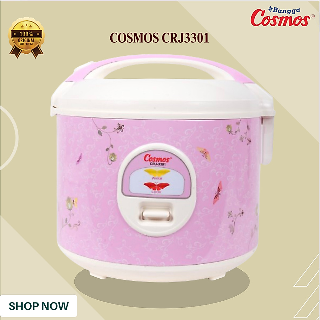 COSMOS Rice Cooker Cosmos CRJ 3301 Cake - 1.8Liter/CRJ 3301/CRJ3301/CRJ-3301/BERGARANSI RESMI MURAH