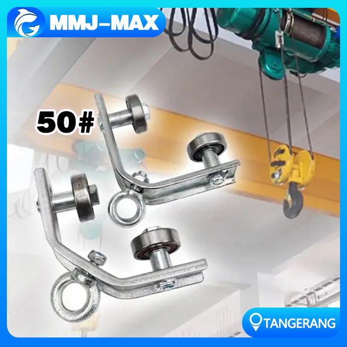 Katrol Gantung Troli Hoist Takel/Katrol Suspensi Kabel Trolley Hanger