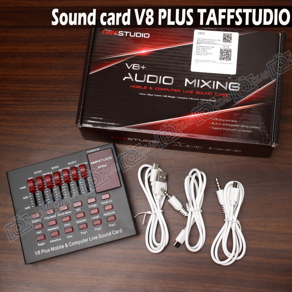 Aneka Soundcard V8 support bluetooth V8 plus, V8S centechia , V8 taffstudio , V8 Pro , X7, X50 , V80