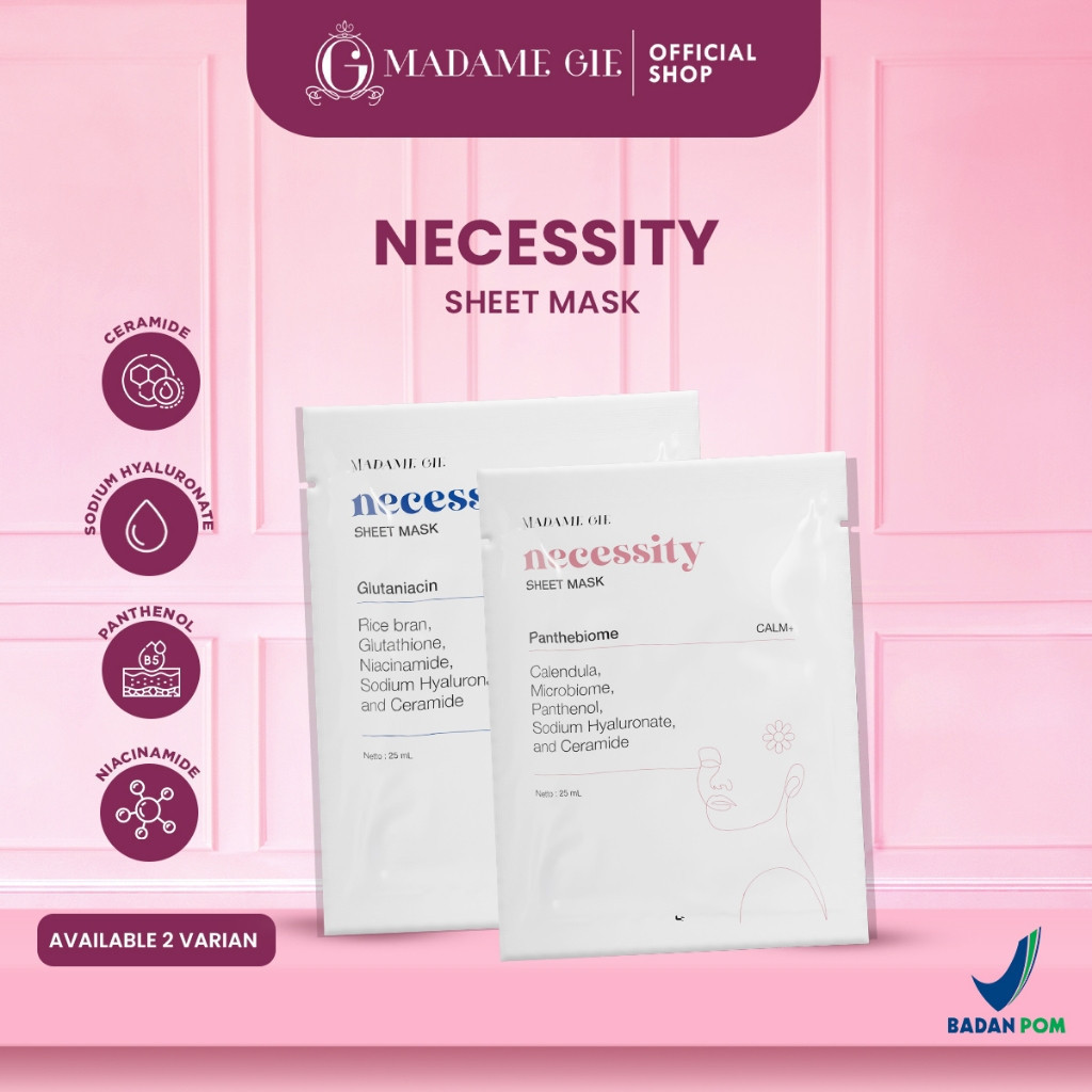DIANARA_STORE Madame Gie Necessity Sheet Mask - Masker Perawatan Wajah