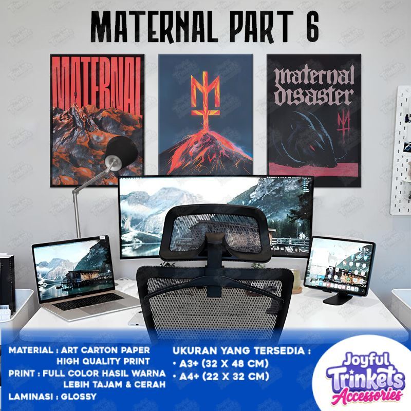 (Part 6) Poster Brand MATERNAL DISASTER - Wallpaper Poster Dinding Aesthetic - Dekorasi Kamar Tidur