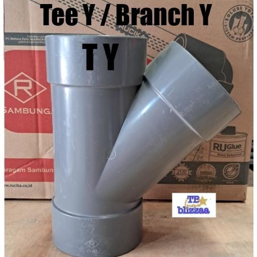 TY 4" inch TeeWay 4" TeeYe 4x4" Tway 4×4" Rucika Large Radius Y Branch - TY / TeeY - TokoLarizza