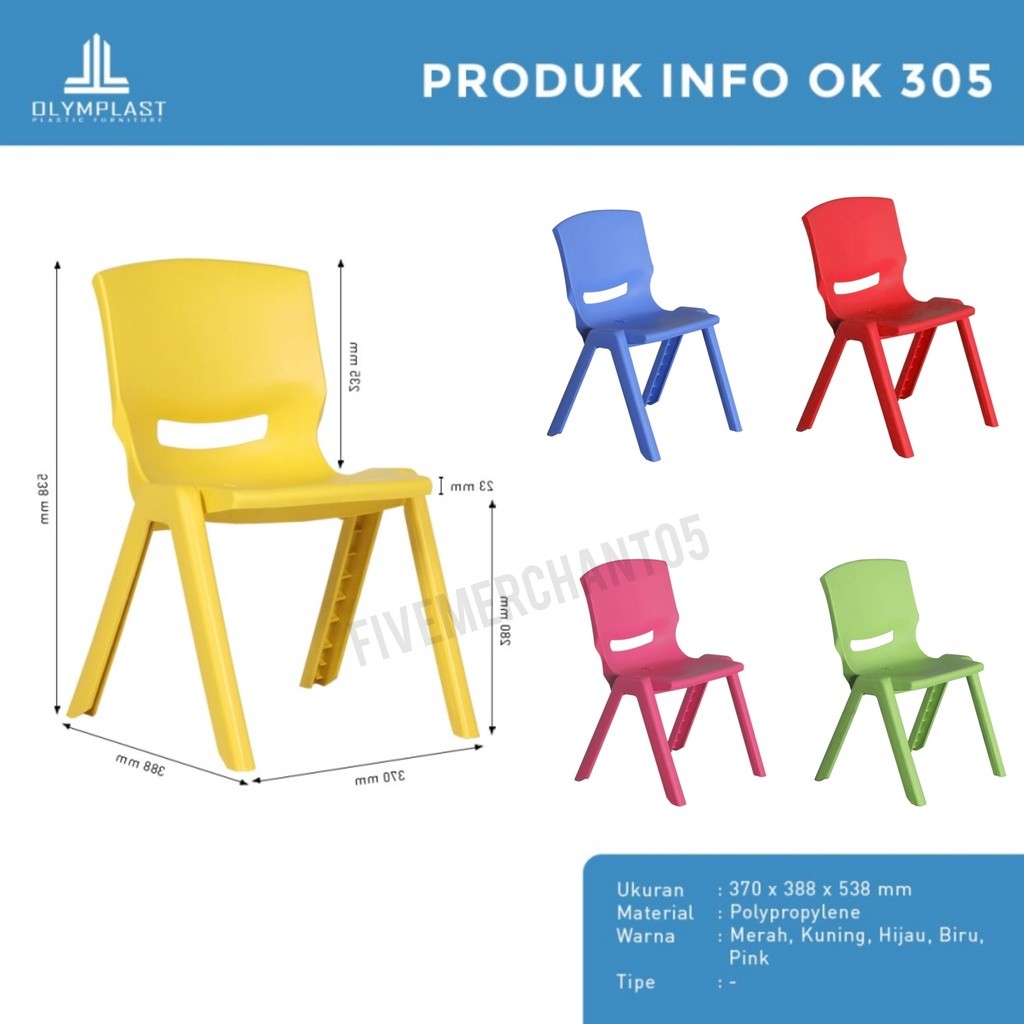 Trust|| Kursi Anak Olymplast OK 305 Kursi Sandar Olymplast 305 Bangku Anak Olymplast Bangku Sender K